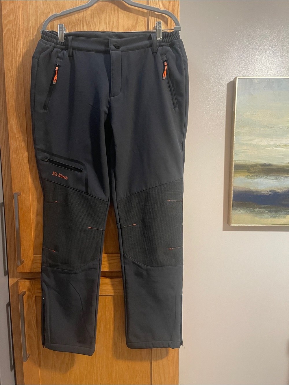 Mens Hiking Snow Ski Pants Waterproof outdoor insulated Softshell Pants